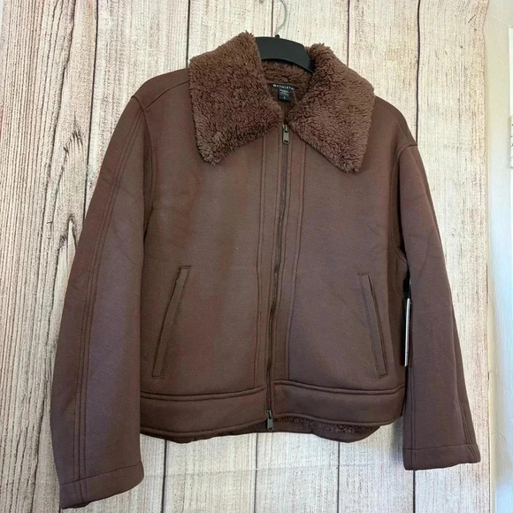 Athleta Womens westbound Sherpa Brown Jacket size Large - Picture 7 of 15